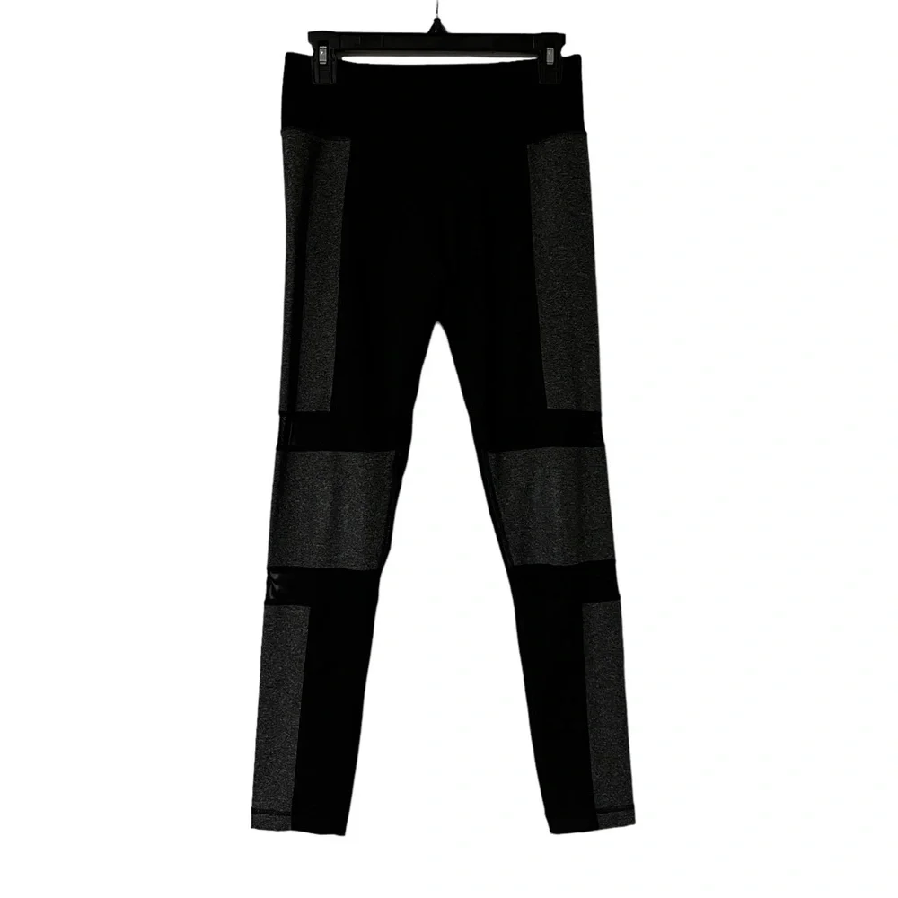 90 Degree By Reflex | Women’s Black & Grey Size Medium Leggings With Mesh - Picture 1 of 3